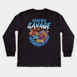 Macho Man Forever Savage Kids Long Sleeve T-Shirt